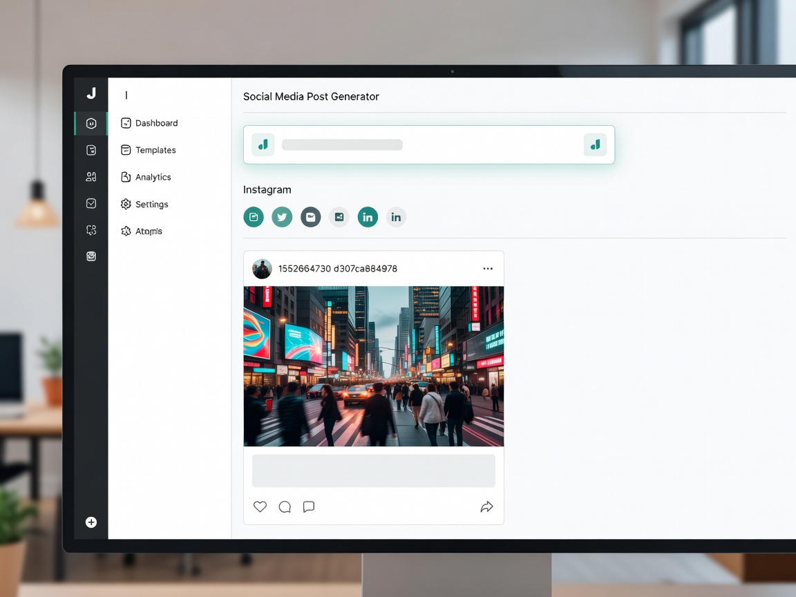 Jasper AI copywriting interface for social media posts
